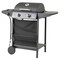 Outdoor Propane Gas Grill 30,000 BTU with Side Burner and Storage Shelves